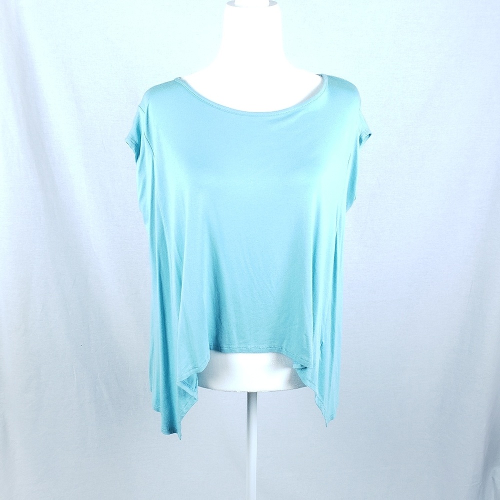 Cookies  Lt. Blue Assymetrical Top NWT